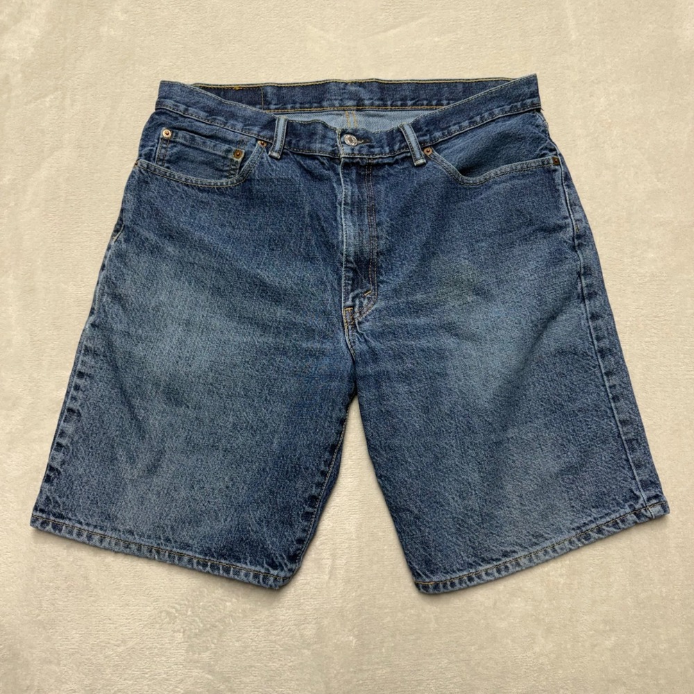Levis 505 Regular Fit Denim Shorts Mens 36‎ Medium Wash Blue Jean 34505-2114